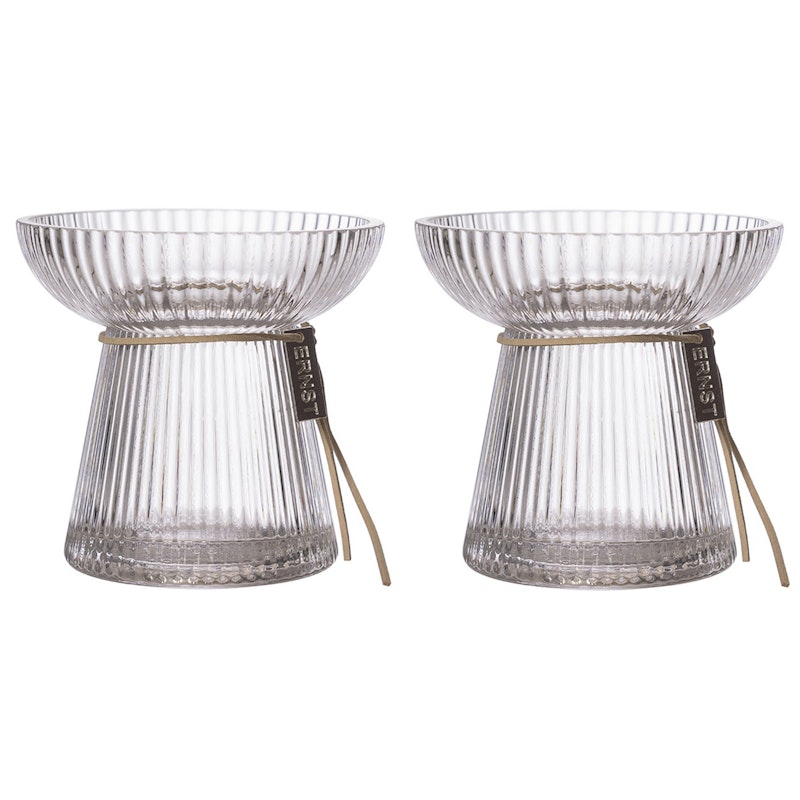 Løgvase Med Riflet Struktur 11 cm, 2-pak