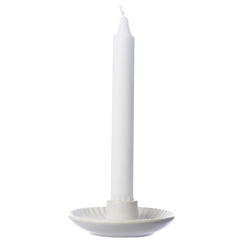 Lysestage Ø10,5 cm, Offwhite
