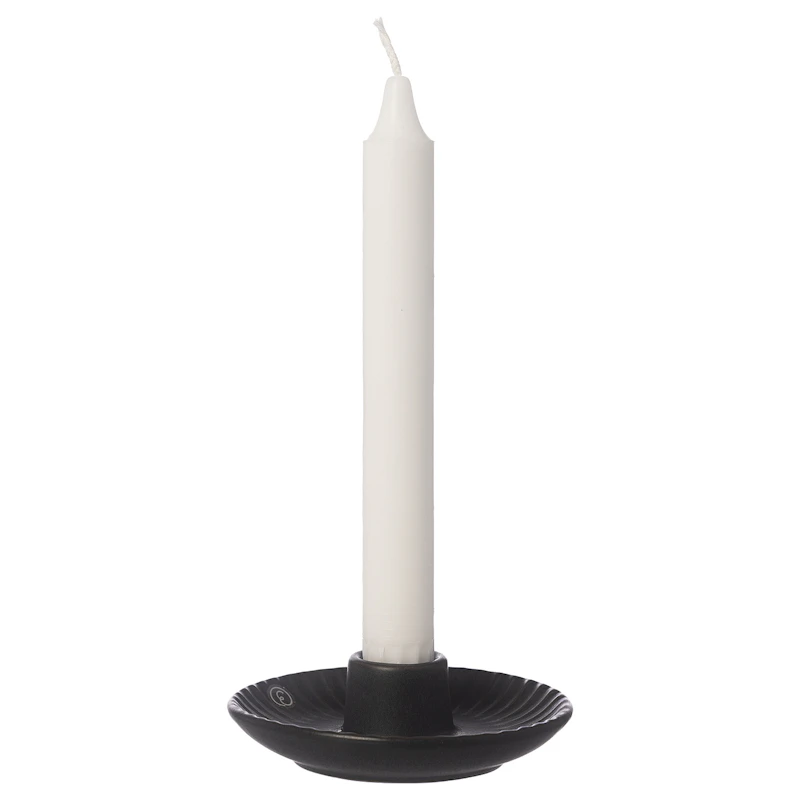 Lysestage Ø10,5 cm, Sort
