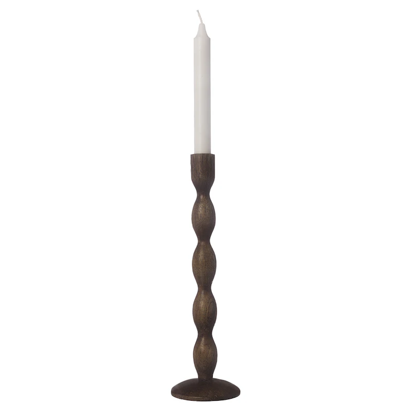 Lysestage 31 cm, Mørkebrun