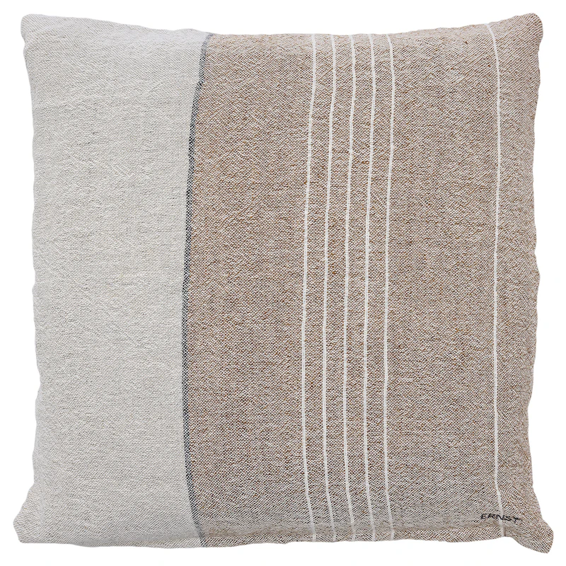 Pudebetræk 50x50 cm, Karamel/Natur