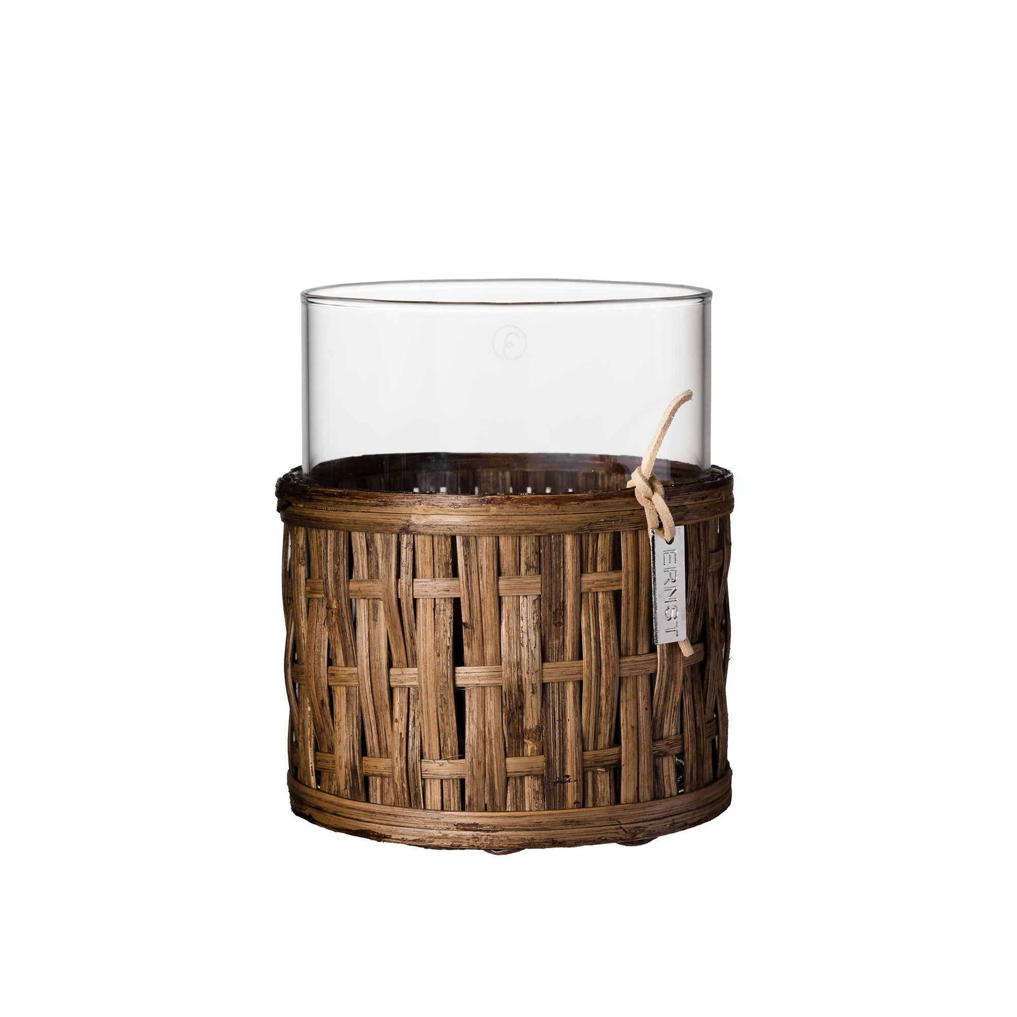 Ernst Vase 12 Cm - Fyrfadsstager Glas M&oslash;rkebrun - 364367