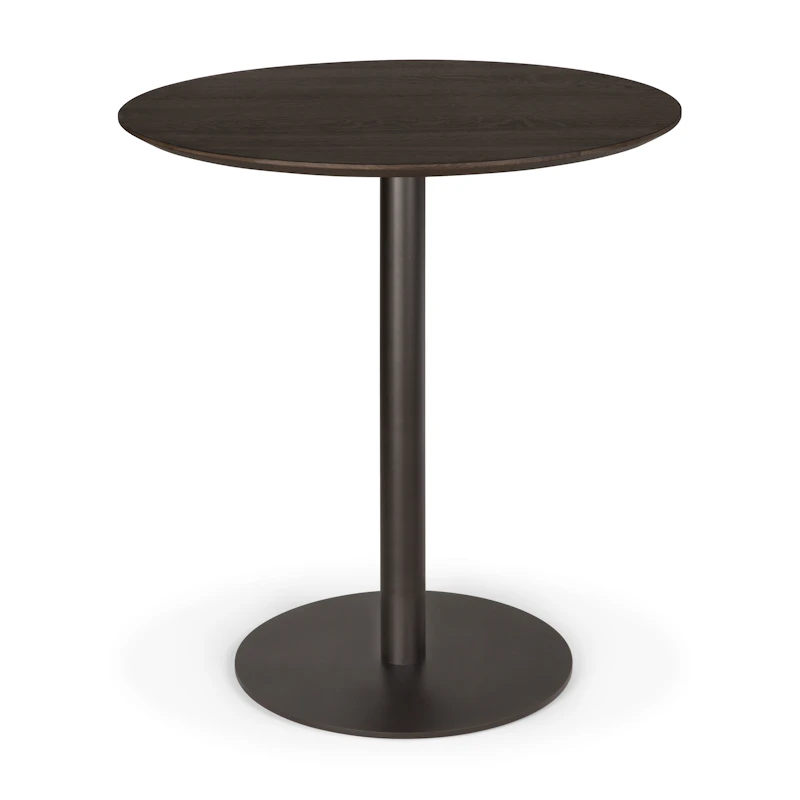 Blend Bord Ø70 cm, Mørkt Bronze / Mørkbejdset Eg