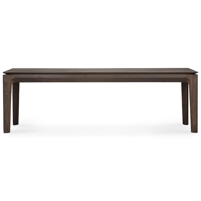 Bok Bænk Mørk Bejdset Egetræ, 35x146 cm