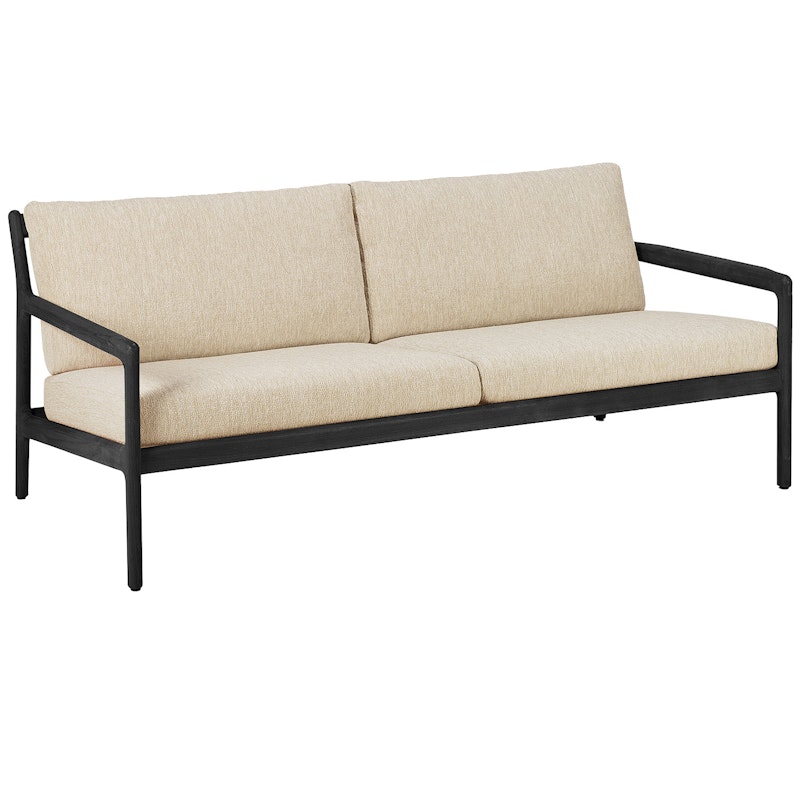 Jack Outdoor Sofa Naturlig / Sortlakeret Teak, 2-Pers