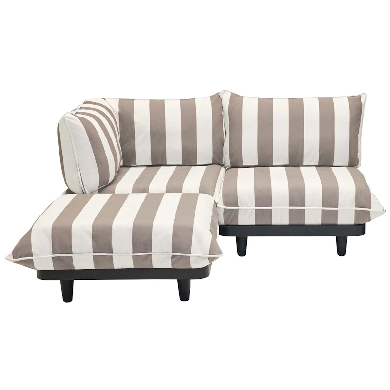 Paletti Modulsofa 2-Pers Med Chaiselong, Stripe Cacao (Left)