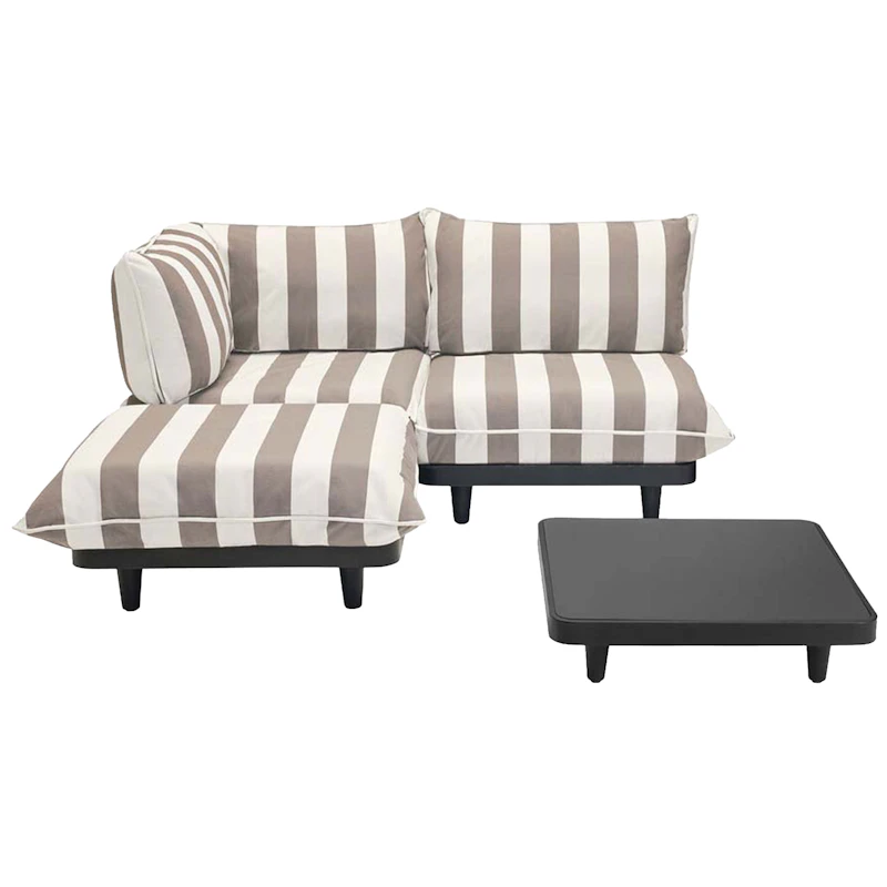 Paletti Sofa Medium Med Sofabord, Stripe Cacao (Left)