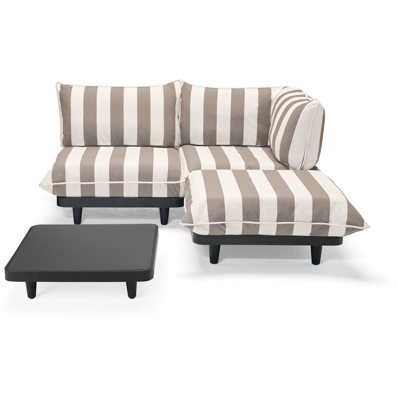 Paletti Sofa Medium Med Sofabord, Stripe Cacao (Right)