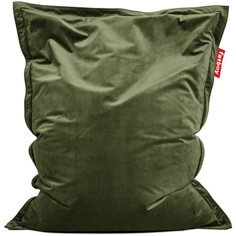 Original Slim Velvet Recycled Sækkestol, Deep Green