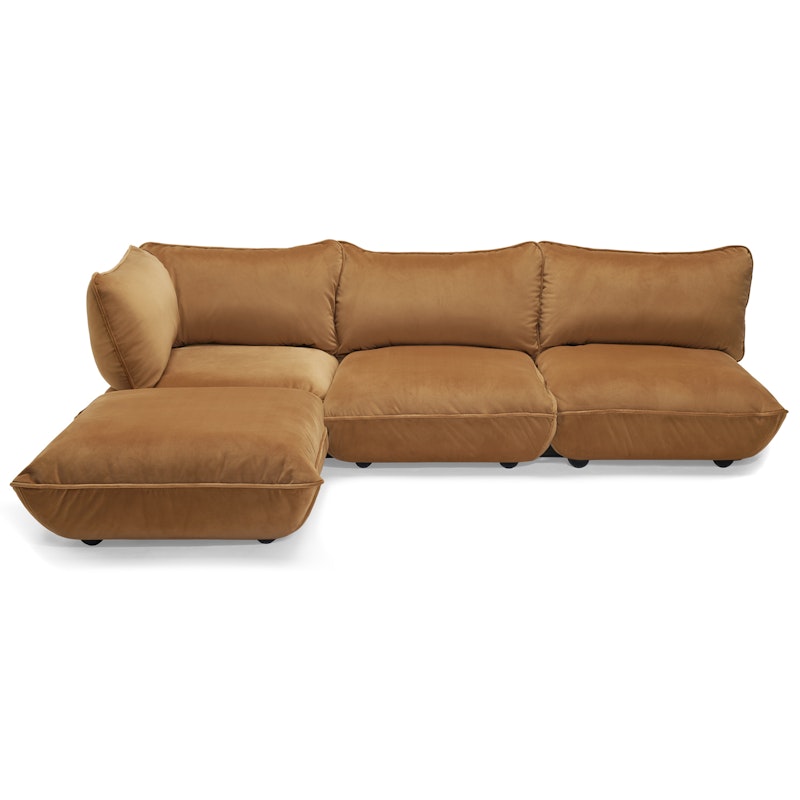 Sumo Hjørnesofa Fløjl, Almond