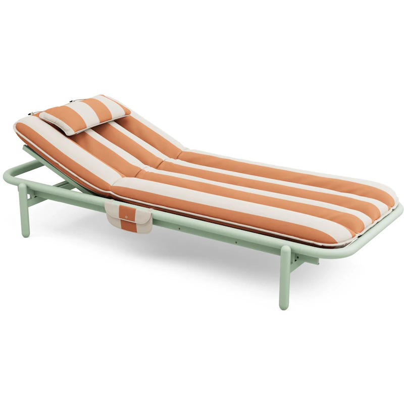 Sunbun Divan Outdoor, Mist Green / Stripe Orange