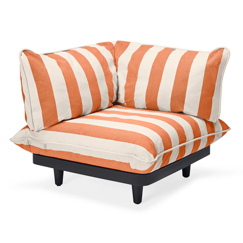 Paletti Højre hjørnemodul, Orange / Creme