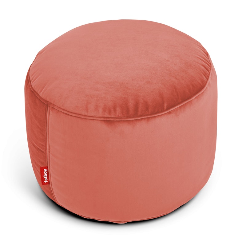 Point velvet recycled Puf, Rhubarb