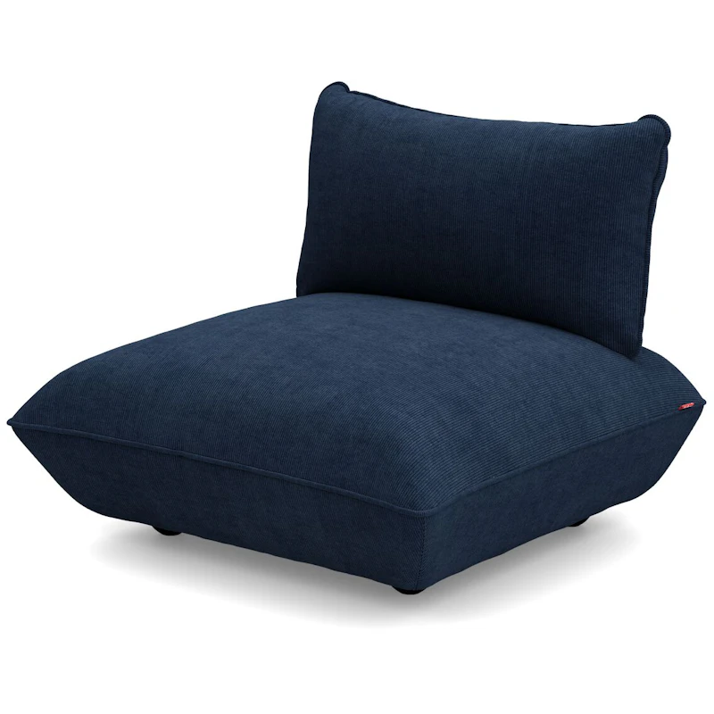 Sumo Seat Cord Recycled Sofa, Deep Blue