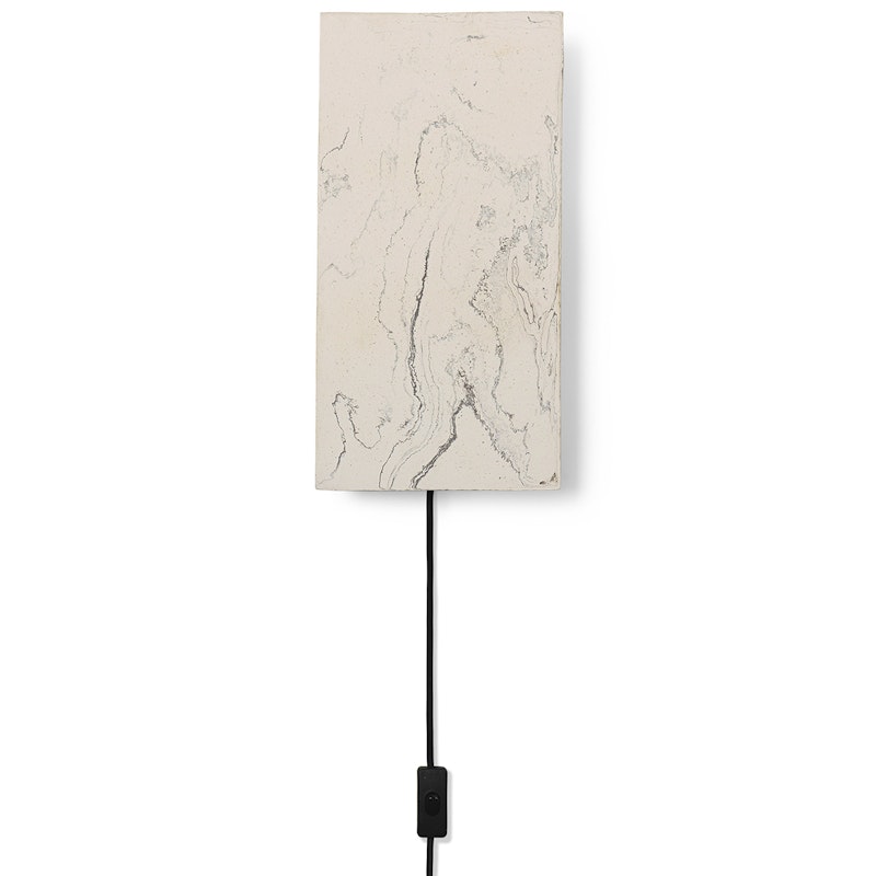 Argilla Rectangular Væglampe, Marble White