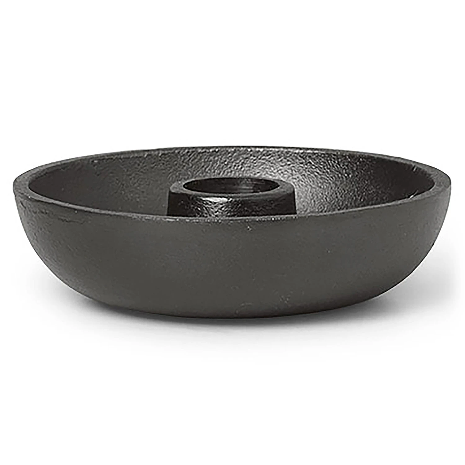 Ferm Living Bowl Single Lysestage &Oslash;10 Cm Sort Aluminium - Lysestager St&oslash;bt Aluminium Messing - 1104264508