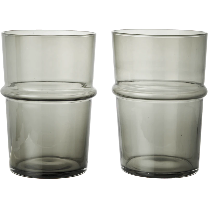 Boya Glas Høj 2-pak, Smoked Grey