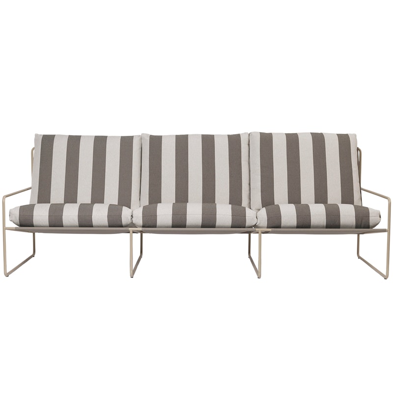 Desert Stripe Sofa Cashmere/Chokoladebrun, 3-Pers