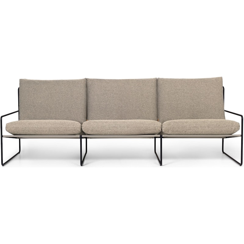 Desert Dolce Sofa Dark Sand / Sort, 3-Pers