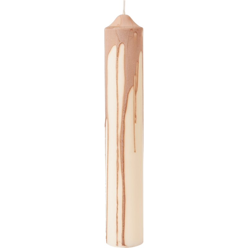 Dryp Bloklys 30 cm, Beige