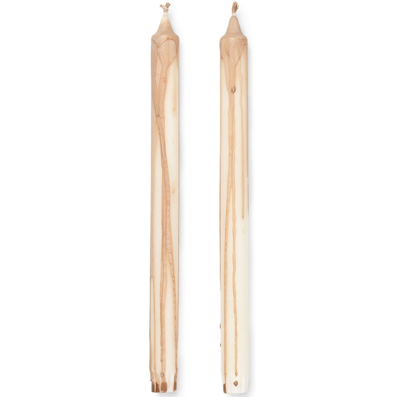 Dryp Stearinlys 30 cm 2-pak, Beige