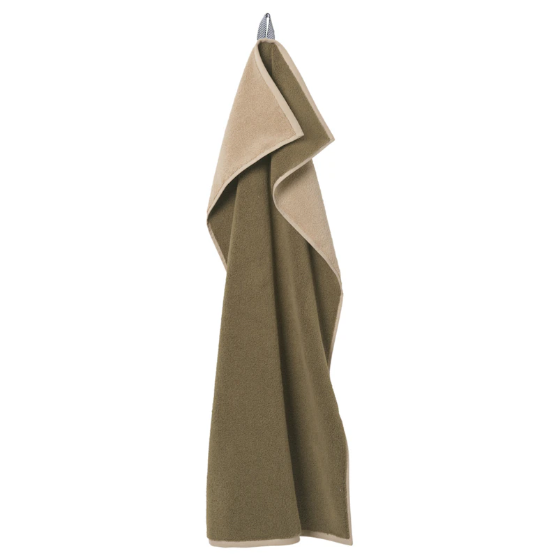 Ekko Hand Towel - Cashmere/Off-white Badehåndklæde 50x100 cm Olivengrønt Cashmere