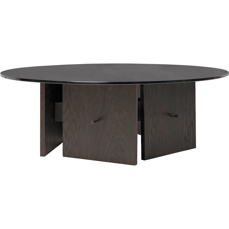 Aukko Sofabord, Tonet Glas / Mørkbejdset Egetræ