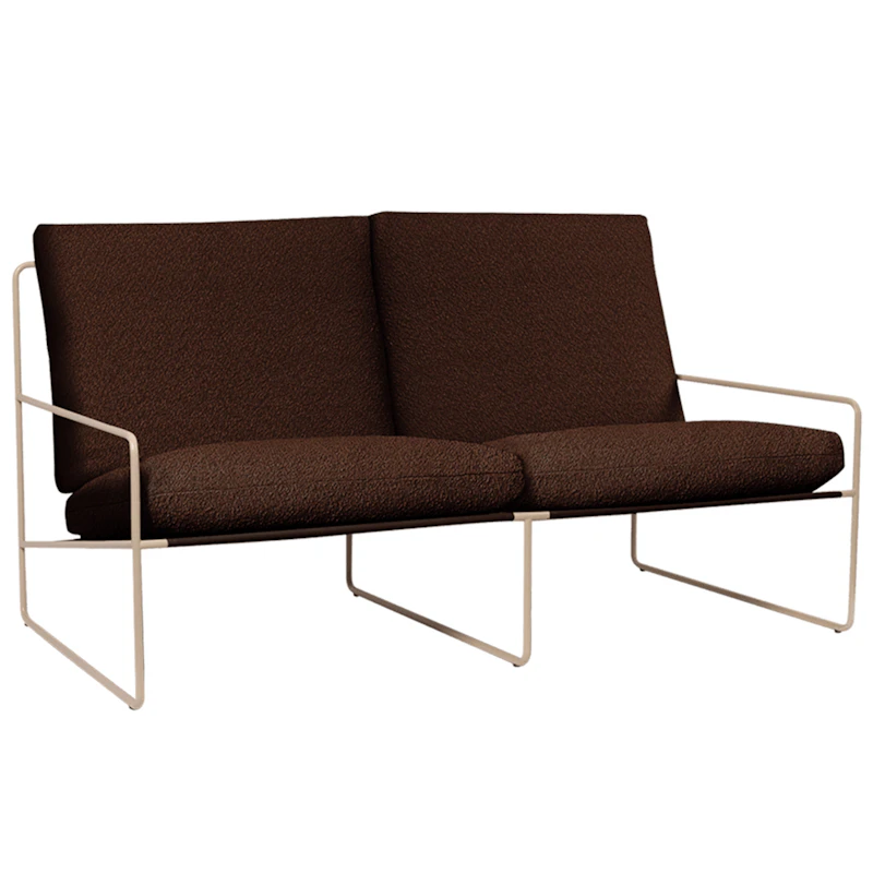 Desert 2-Personers Sofa, Kastanje / Cashmere
