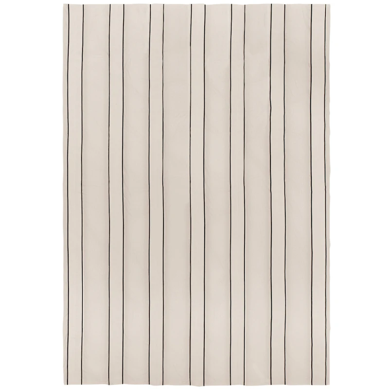 Twill Sengetæppe 180x260, Offwhite/Sort