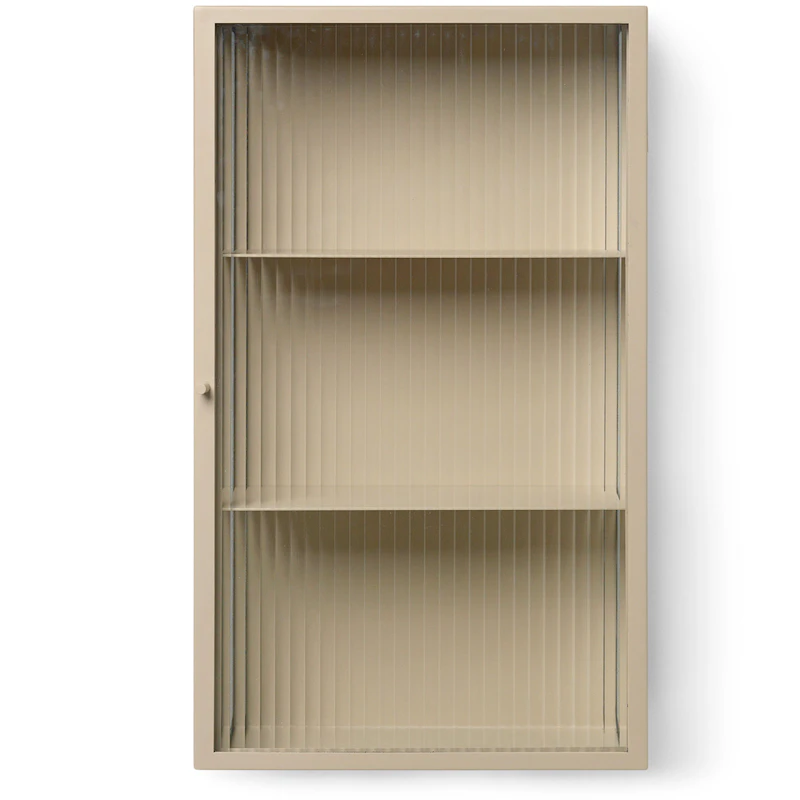 Haze Vægskab Ribbet Glas 35x60 cm, Cashmere