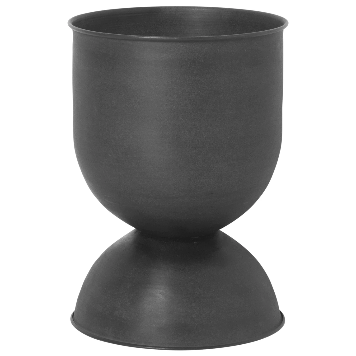 Ferm Living Hourglass Pot Small Black/dark Grey - Krukker Metal Sort - 100129629