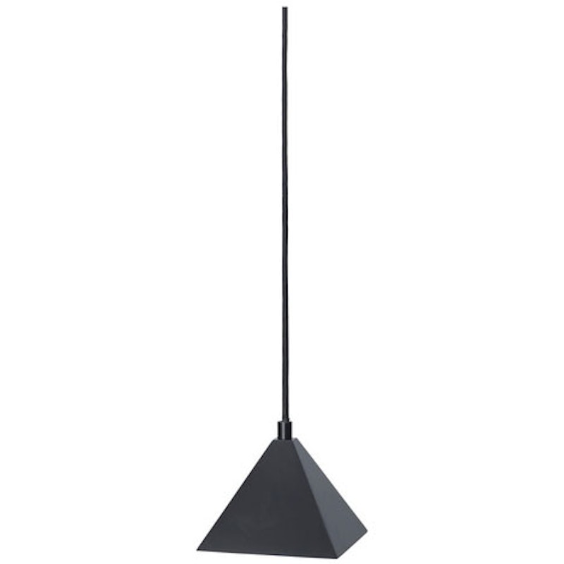 Kare Pendant Lampe, Sort/Rustfrit Stål