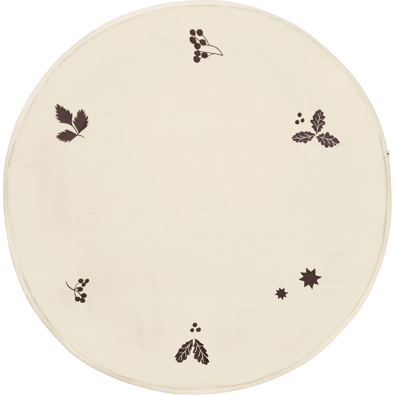 Oak Juletræstæppe Rund, Naturligt