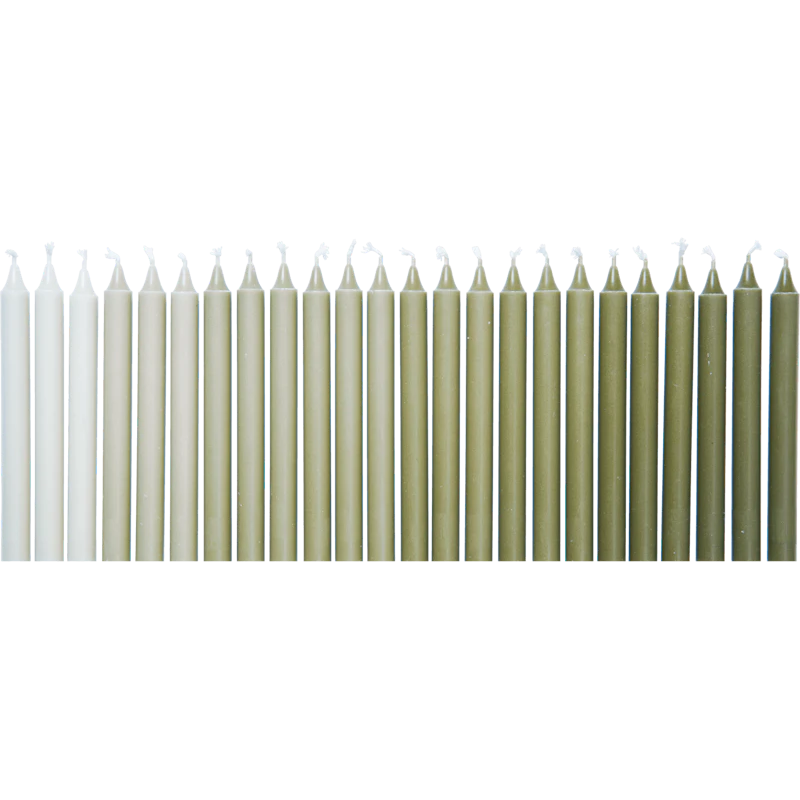 Ombre Stearinlys 24-pak, Kaki