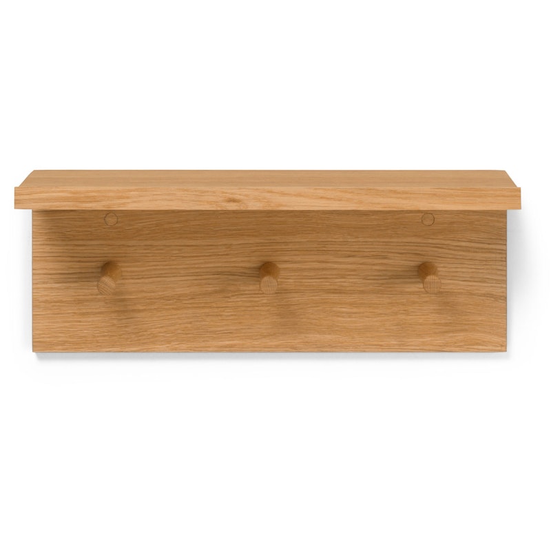 Place Hylde med Knageliste 45 cm, Eg
