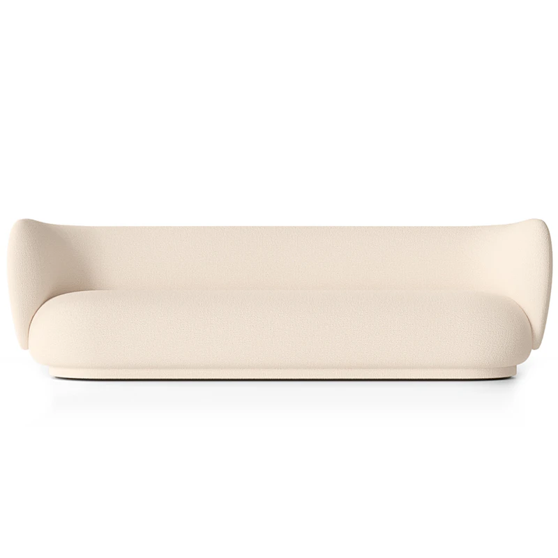 Rico Wool Boucle 4-Personers Sofa, Offwhite