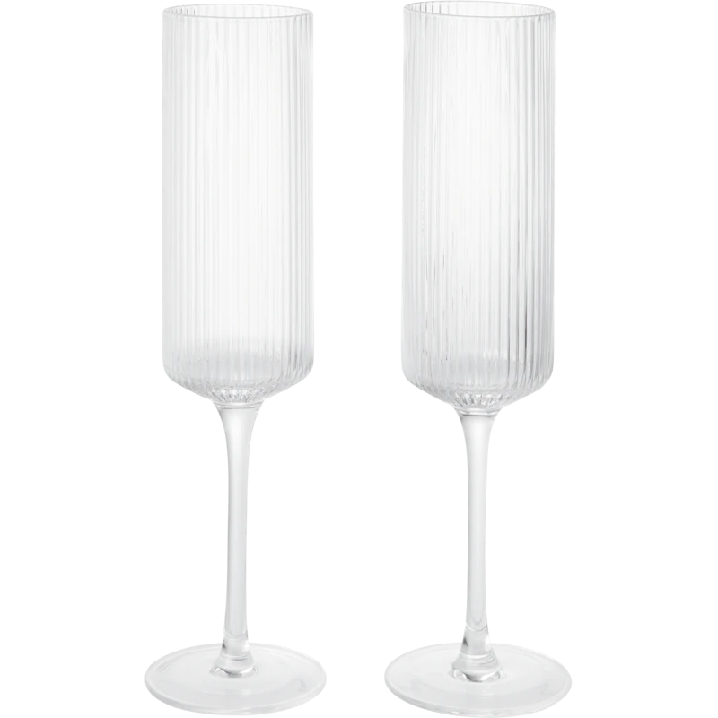 Ripple Champagneglas 2-pak, Klart