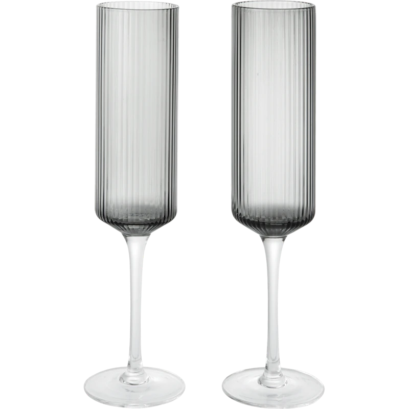 Ripple Champagneglas 2-pak, Smoked Grey