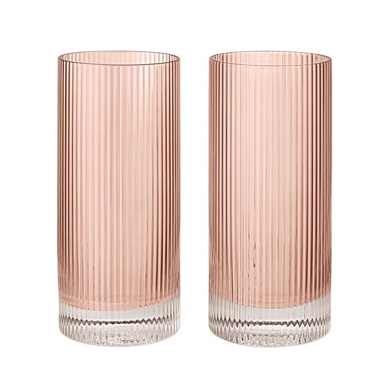 Ripple Drinksglas 2-pak, Blegrødt