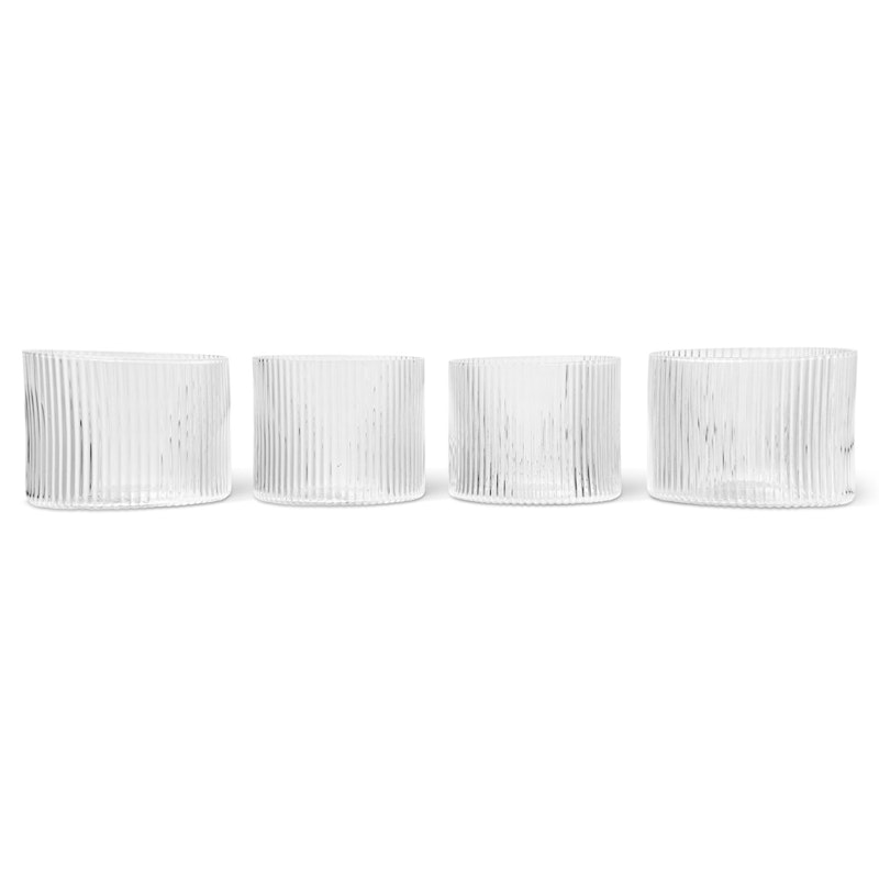 Ripple Low Drikkeglas 4-pak, Klare