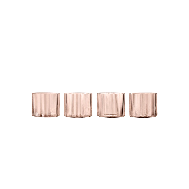 Ripple Glas Low 4-pak, Blush