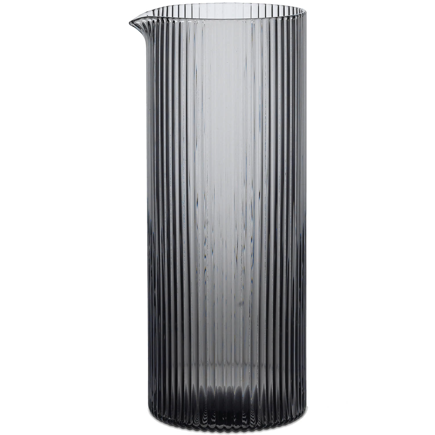 Ferm Living Ripple M&aelig;lkekande H16 Cm Smoked Grey - M&aelig;lkekander Glas R&oslash;ggr&aring; - 1104270136