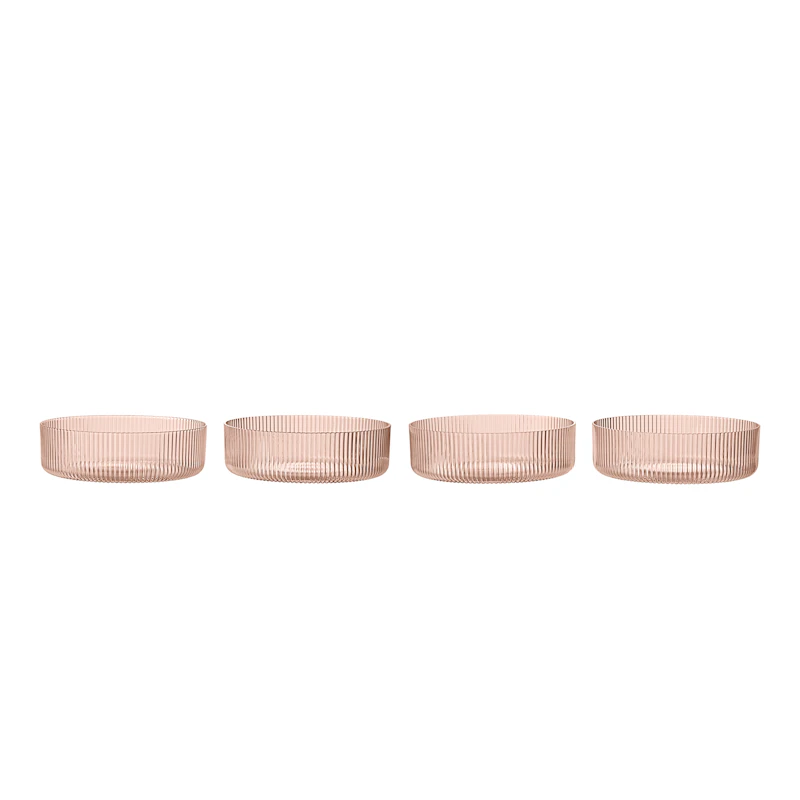 Ripple Serveringsskål 4-pak, Blush