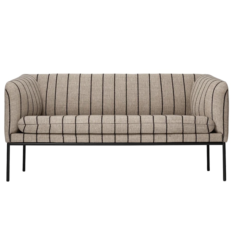 Turn Boucle 2-Personers Sofa, / Sort Sand