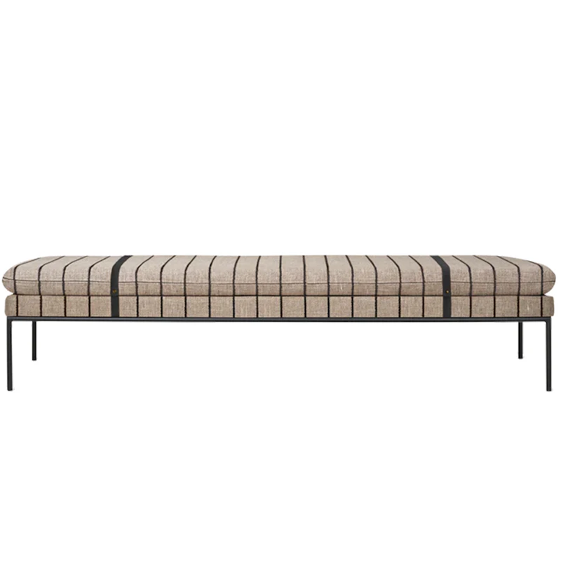 Turn Pasadena Divan, Sand/Sort 80x190 cm