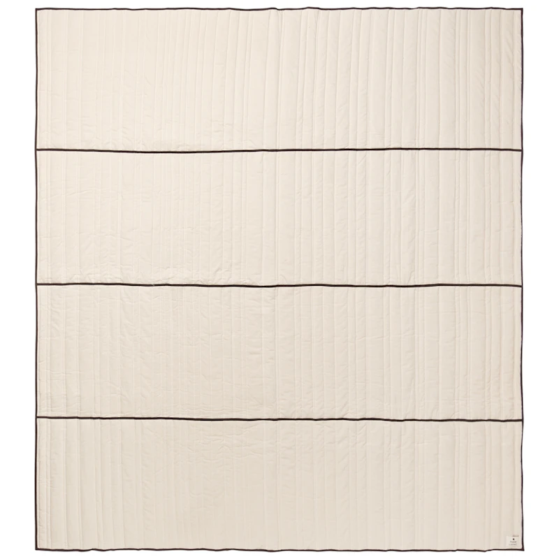 Vari Sengetæppe Naturligt / Dark Chocolate, 230x260 cm