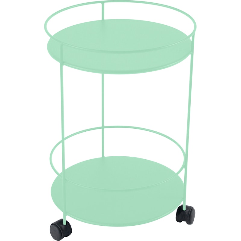 Guéridons Wheels Bord Ø40, Green Opaline