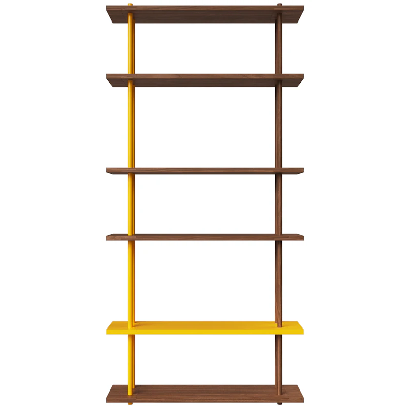 Bond Shelf W106, Walnut / Yellow