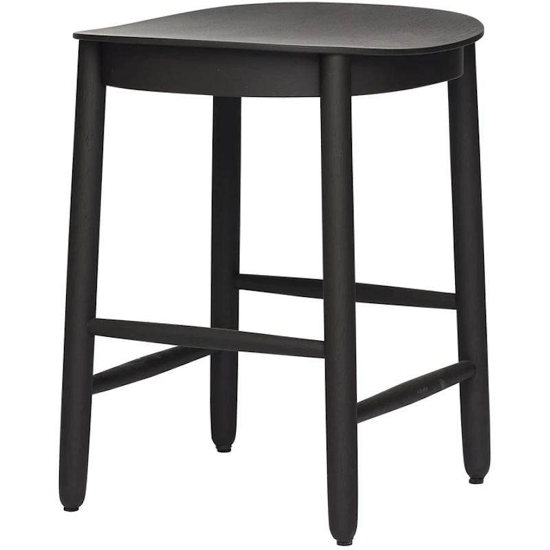Figurine Taburet H:45 cm, Sortbejdset Egetræ