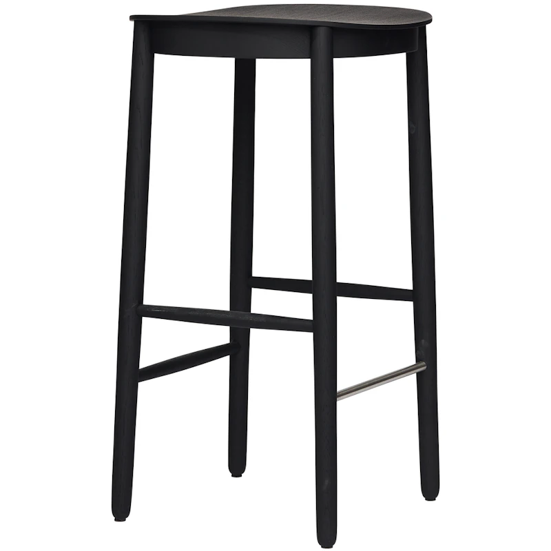 Figurine Taburet H:65 cm, Sortbejdset Egetræ